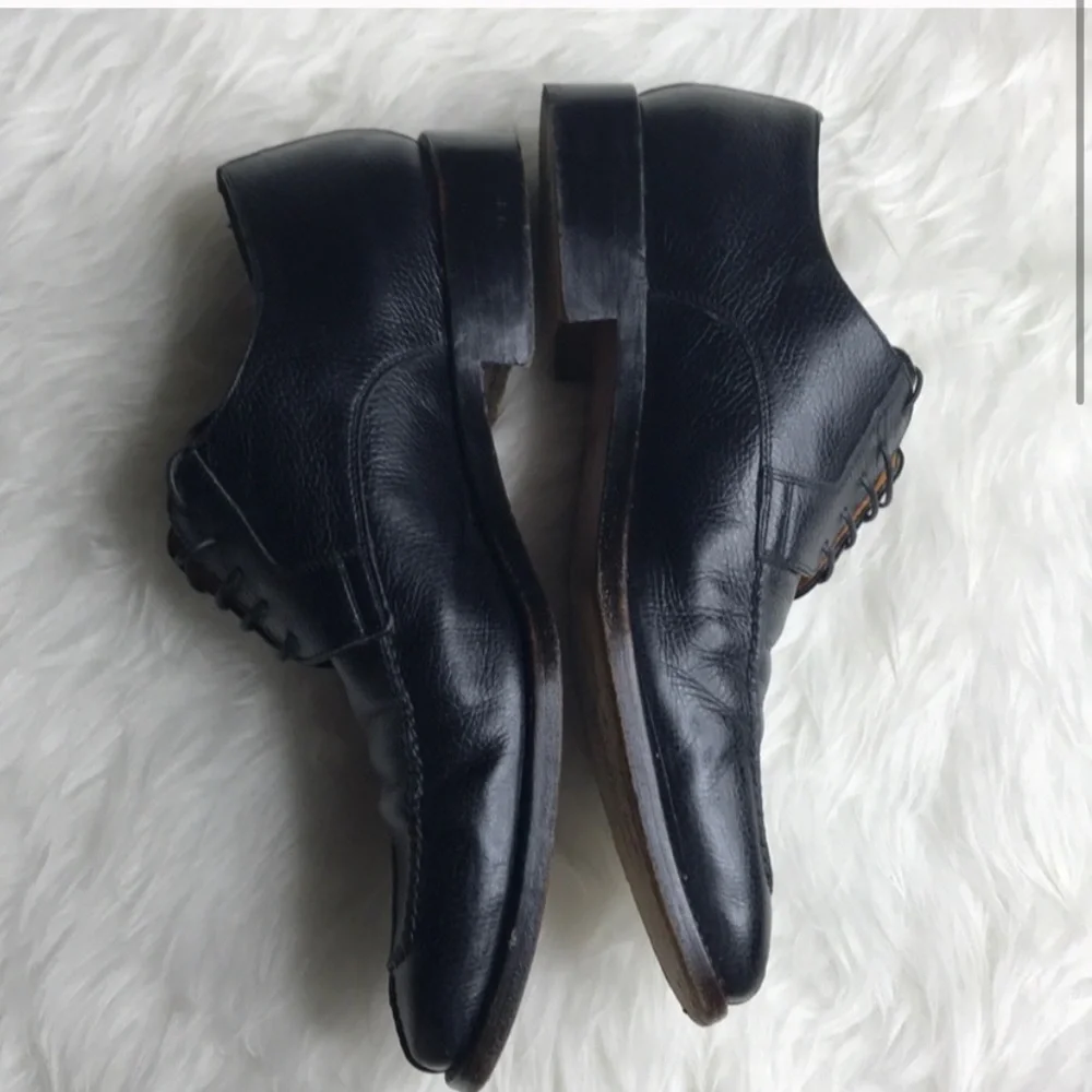 STEMAR Twin Derby Black Dress Shoes 9